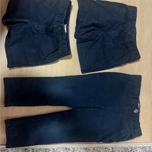 Navy Blue Kids Pants and Shorts Set